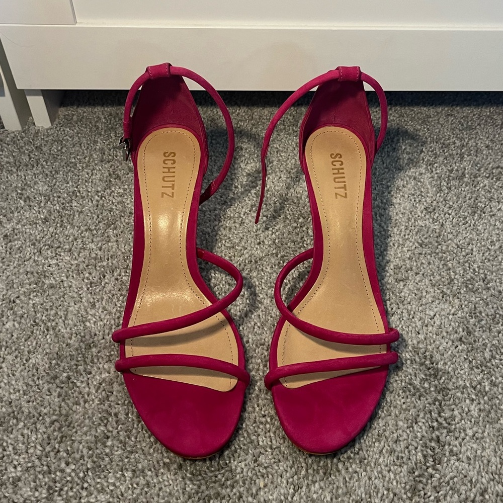 Shultz Strappy Kitten Heels